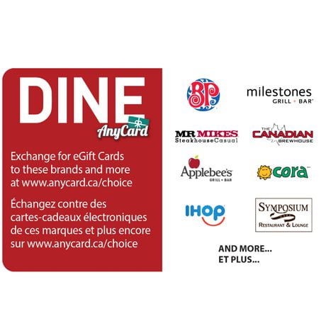 Any Card Dine $50 eGift Card (Email Delivery)