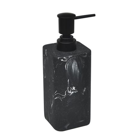 Distributeur de savon noir de hometrends en faux marbre Distributeur de savon en grès
