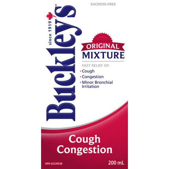 Buckley's Original Mixture Cough Congestion Syrup - Buckley's Syrups, 200 mL sucrose-free
