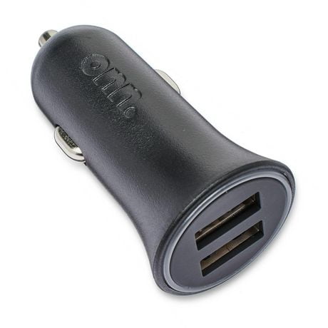 onn. Dual 2.4 Amp Ports USB-A Car Charger