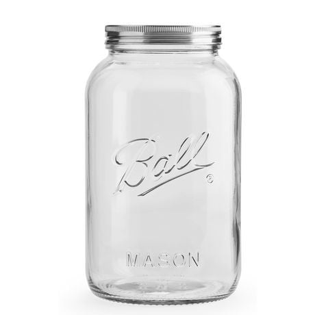 Ball Decorative Mason Jar with One Piece Stainless Steel Lid, 3.78 L (128 oz), 1 Count