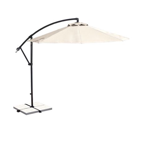 Island Umbrella Santiago 10-ft Octagonal Champagne Olefin Cantilever ...