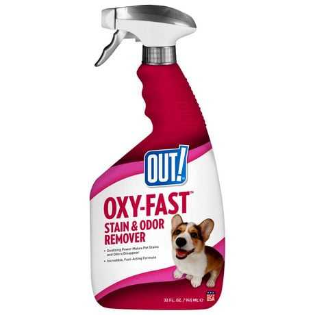 OUT! Oxy-Fast Stain & Odor Remover Dog Spray Cleaner, 945 mL | 32 oz