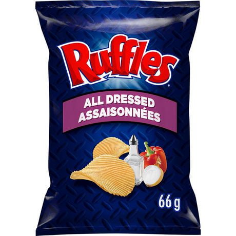 Ruffles All Dressed Flavoured Potato Chips, 66g