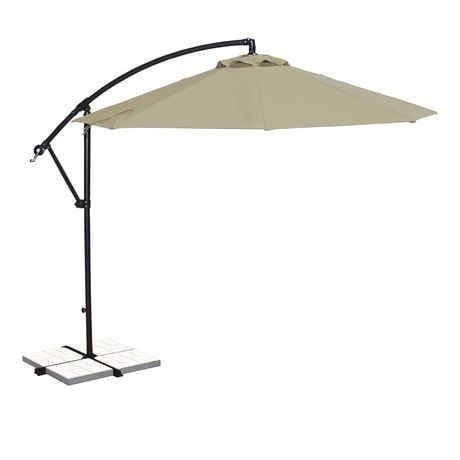 Island Umbrella Santiago 10-ft Octagonal Beige Sunbrella Acrylic ...