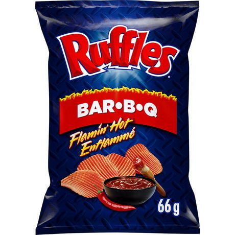 Ruffles Flamin’ Hot Bar-B-Q Flavoured Potato Chips | Walmart Canada