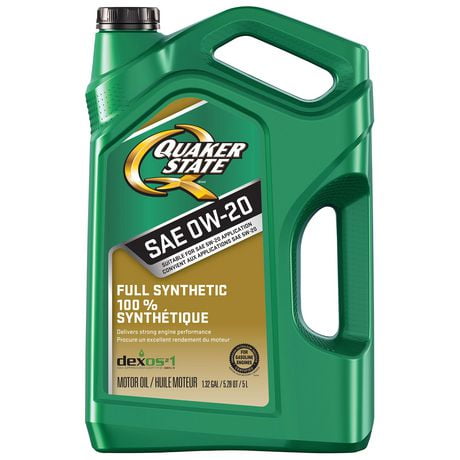 Quaker State Full Synthetic 0W-20 Motor Oil 5L, QS Synthetic 0W-20 5L