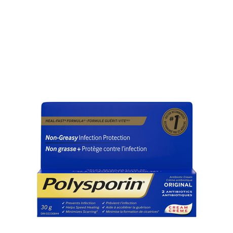 Polysporin Original Antibiotic Cream, Heal-Fast Formula, 30 g