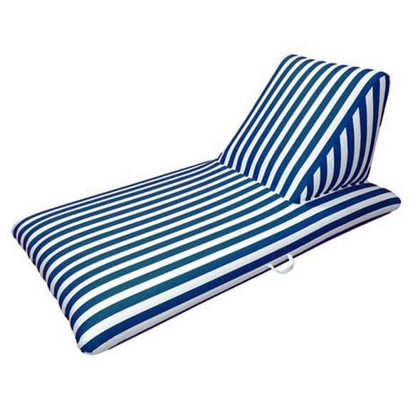 Chaise longue de piscine- Flotteur de piscine de luxe recouvert de tissu bleu marine - Séries Signature Morgan Dwyer