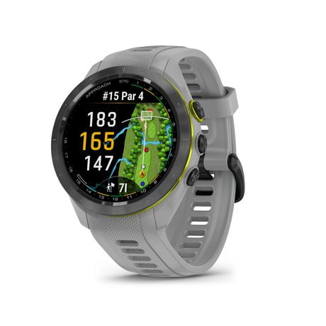 Montre intelligente Garmin de golf GPS haut de gamme Approach® S70 1.2 po avec écran AMOLED - 42 mm