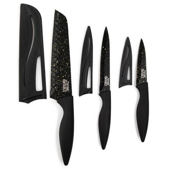 Thyme & Table Speckled Chef Knives, 3-Piece Set, Knife Set