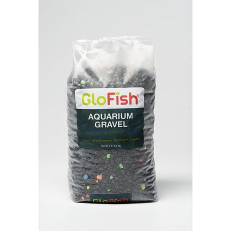 GloFish Gravier d'Aquarium Noir Fluorescent
