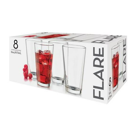 Flare Glass Set /8, 8 Pieces