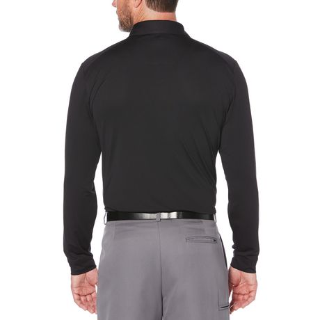 Ben Hogan Performance Men's Solid Ventilated Long Sleeve Polo Shirt ...