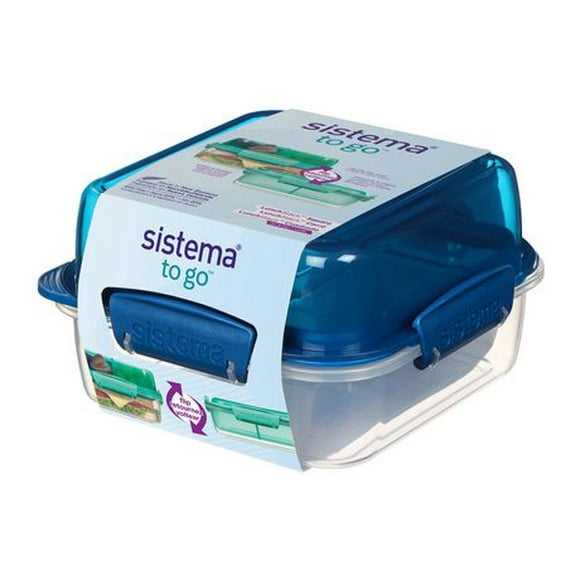 Sistema 1.24L Lunch Stack Square to Go Couleurs assorties 1,24L