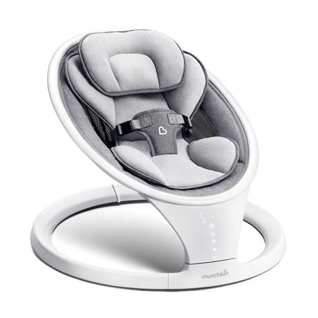 Munchkin Balançoire pour bébé légère compatible Bluetooth avec balancement naturel dans 5 gammes de mouvement, télécommande incluse Balançoire bébé