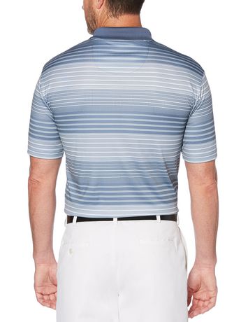 Ben Hogan Performance Men's Hybrid Jacquard Stripe short Sleeve Polo ...