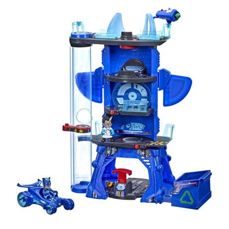 PJ Masks Deluxe Battle HQ Preschool Toy, Headquarters Playset with 2 Action Figures and Vehicle for Kids Ages 3 and Up