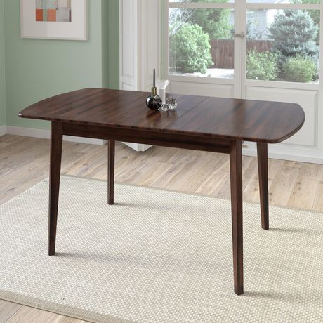 CorLiving Dillon Extending Oblong Cappuccino Wood Dining Table
