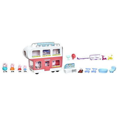 Peppa Pig Toys Peppa's Family Motorhome Playset, Preschool Toys for Ages 3+ with Sound Effects, Ages 3 and up