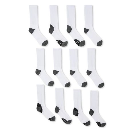 Athletic Works Men's Crew Socks 12 Pack 