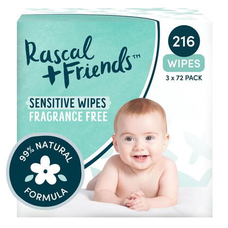 Lingettes pour bébés peau sensible Rascal + Friends