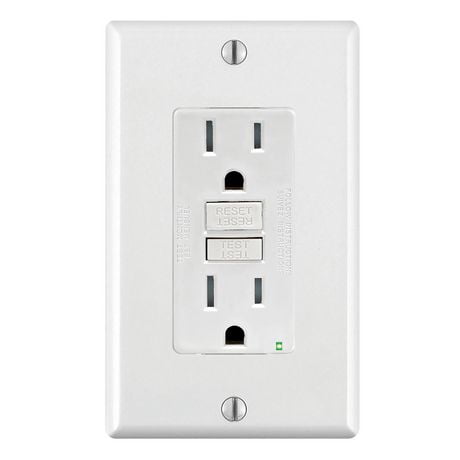 Multiprise à 3 prises, prise murale FosPower à 3 broches 1625 W avec  rallonge de 0,9 mètre et adaptateur de prise plate AC à 90 degrés, liste  ETL - Blanc 