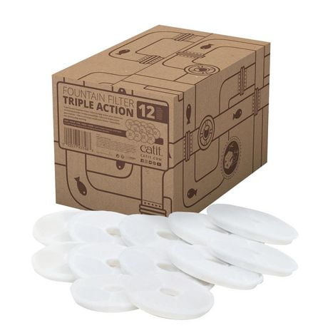 fountain catit pack filters triple action cartridges filter