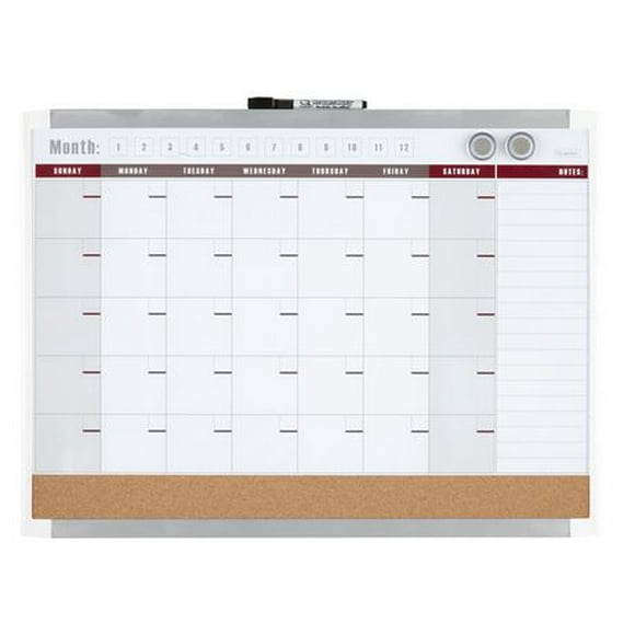 Quartet Dry Erase Calendar and Cork Board