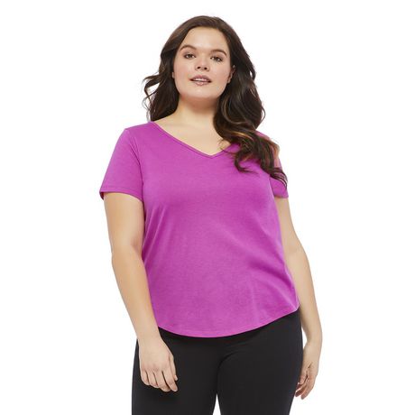 George Plus Women's Short Sleeve V-Neck Tee | Walmart Canada