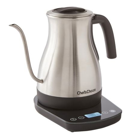 Chef’s Choice 1200W Electric Gooseneck Kettle, Digital, 1 Litre, Brushed Stainless Steel