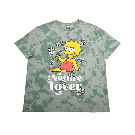 Les Simpsons Lisa Simpsons T-shirt Lisa Boyfriend pour femme, amoureuse de la nature