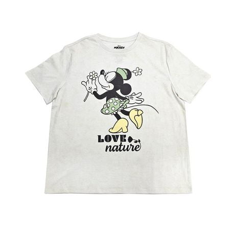 Disney Minnie Mouse T-shirt pour femme Minnie Loves Nature Boyfriend Tailles: TP - TG