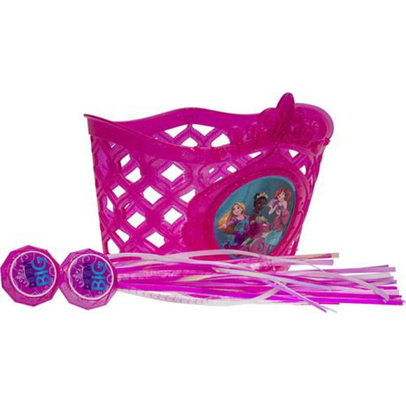 Disney Princess 3D Molded Bike Basket & Streamers, Handlebar basket