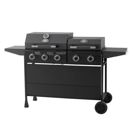 Expert Grill Combo 5-Burner Propane Gas Grill & Independent Griddle, 5-BURNER GRILL & GRIDDLE COMBO GRILL