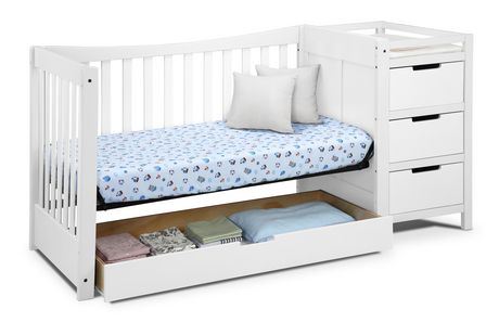 Lit De Bebe 4 En 1 Avec Tiroir Et Table A Langer Attachee Remi De Graco Walmart Canada