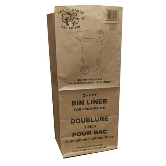Bag To Earth Inc Bin Liner for 80 Litre Bin, 10 Count