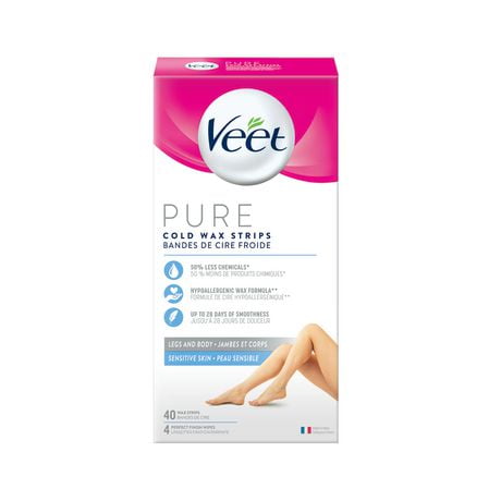 VEET® Pure Cold Wax Strips for Legs & Body 40ct, 40ct