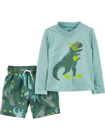 Child of Mine made by Carter's Toddler Boys Swimwear Rashguard Set ...