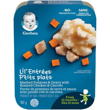 GERBER® LIL'ENTRÉES® Mashed Potatoes & Gravy with Roasted Chicken 187 g, 187 GR