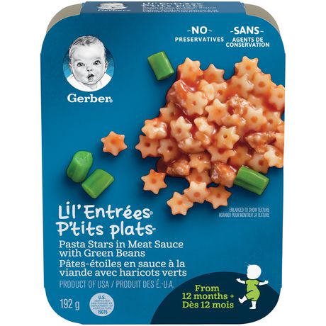 Gerber P Tits Plat Pates Etoiles Sauce Viande Avec Haricots Walmart Canada