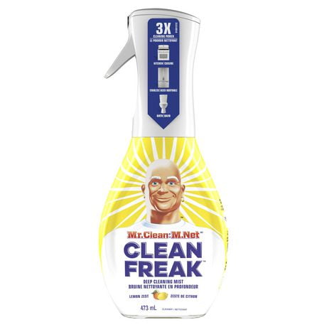 Mr. Clean, Clean Freak Deep Cleaning Mist Multi-Surface Spray, Lemon Zest Scent Starter Kit, 1 count, 473 mL