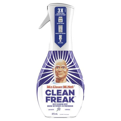 Trousse de départ de bruine nettoyante en profondeur multi-surfaces en vaporisateur M. Net Clean Freak, parfum lavande de Febreze
