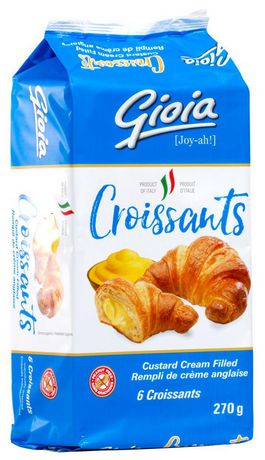 Gioia Croissants Custard Cream, 270g, 6 Pack - Walmart.ca