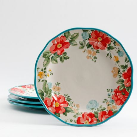 THE PIONEER WOMAN VINTAGE FLORAL DINNER PLATE SET | Walmart Canada