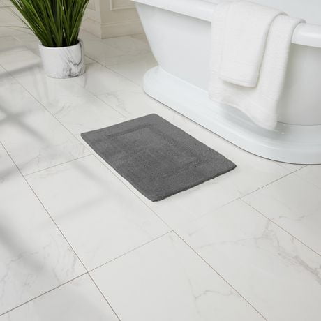 Fabstyles Basix Soft & Absorbent Reversible Cotton Bath Rug | Walmart ...