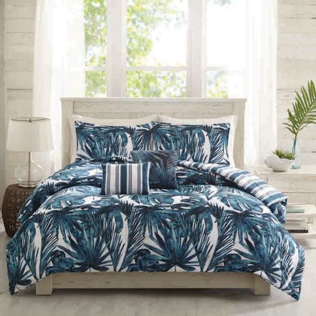 hometrends Palm 5 Pieces Comforter Set - Double/Queen | Walmart Canada