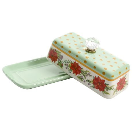 The Pioneer Woman Holiday Mint Salt and Pepper & Butter Dish Set ...