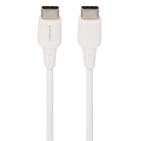 Câble PD NUPOWER USB -C vers USB-C 60W - Blanc