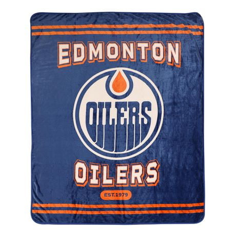 Couverture en peluche de LNH Edmonton Oilers, (60x70po)